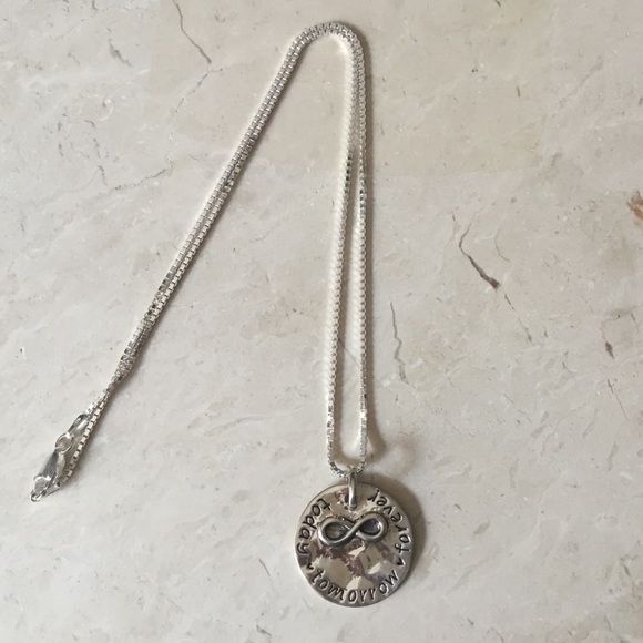 Sterling “Today Tomorrow Forever” 
Necklace - Picture 4 of 16
